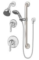 Two Handle Single Function Shower System in Satin Nickel