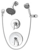 2.5 gpm 5-Function Wall Mount Shower and Handshower System with Double Lever Handle in Polished Chrome