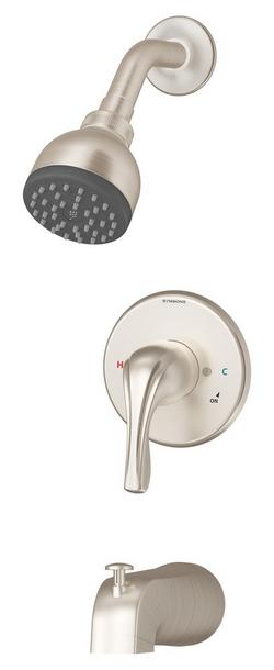 One Handle Single Function Bathtub & Shower Faucet in Satin Nickel (Trim Only)