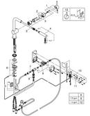 GROHE StarLight&reg; Chrome Single Handle Pull Down Sensor Kitchen Faucet 