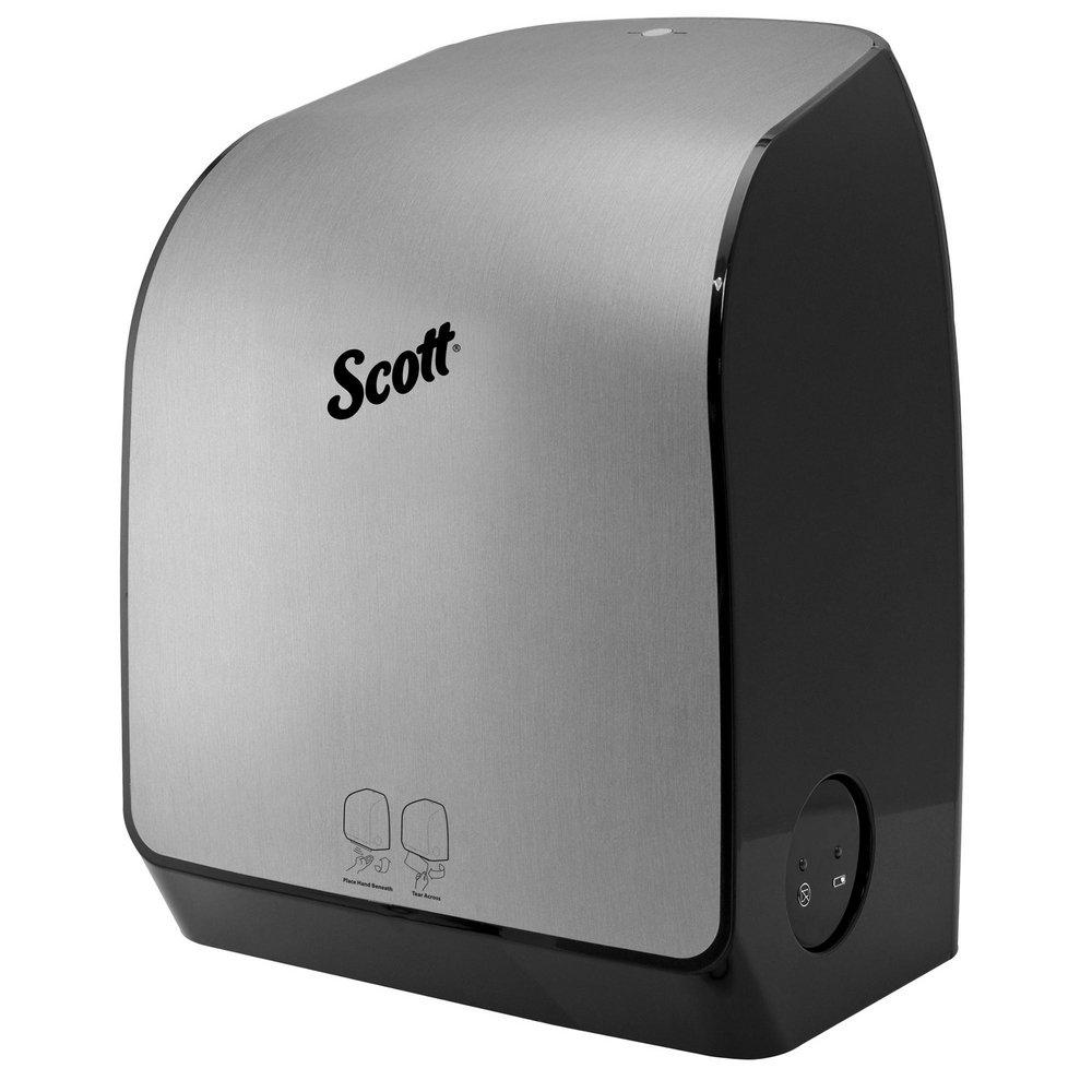 Scott&reg; Stainless ABS Wall Mount Battery and Electric Automatic Towel Dispenser 