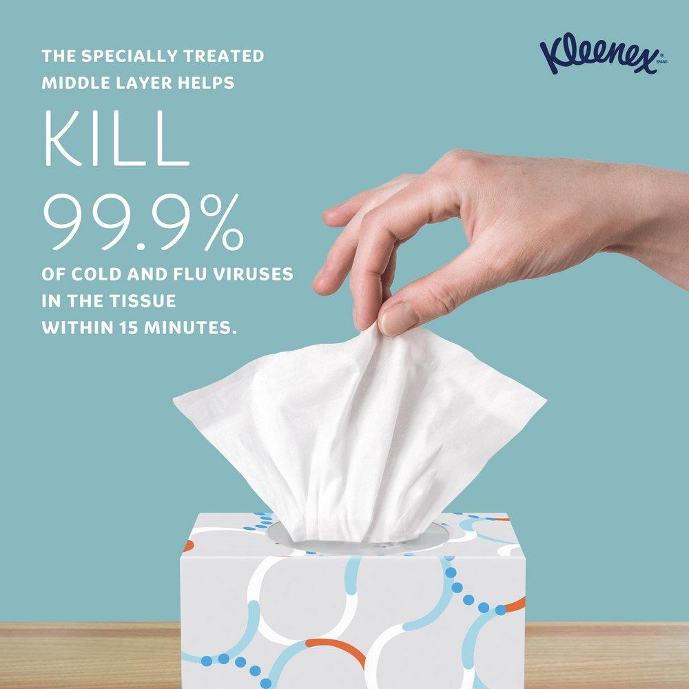 Kimberly Clark White (Pack of 3, Case of 4 Packs) Facial Tissue 