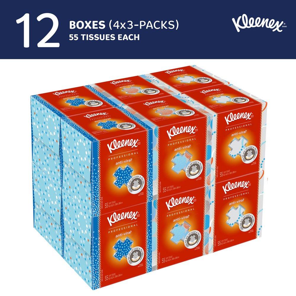 Kimberly Clark White (Pack of 3, Case of 4 Packs) Facial Tissue 