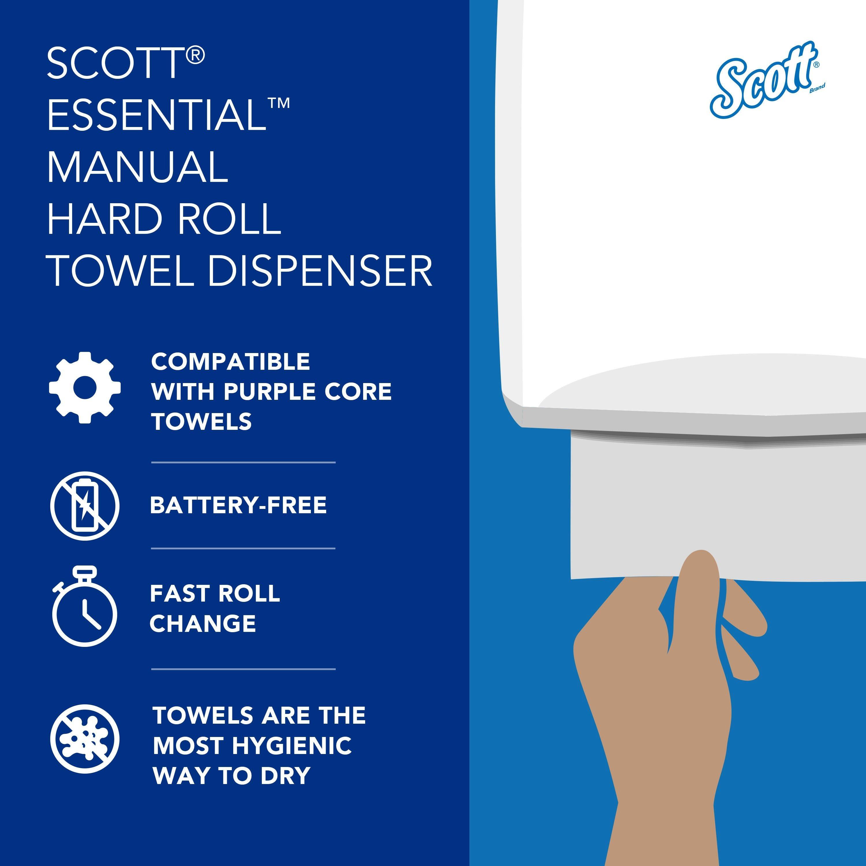 Scott&reg; Smoke Wall Mount Plastic Hard Roll Towel Dispenser 