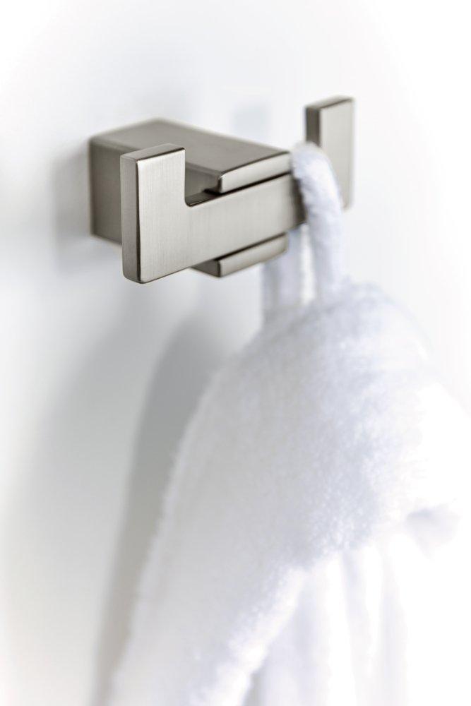 Moen Brushed Nickel Wall Mount Double Robe Hook 