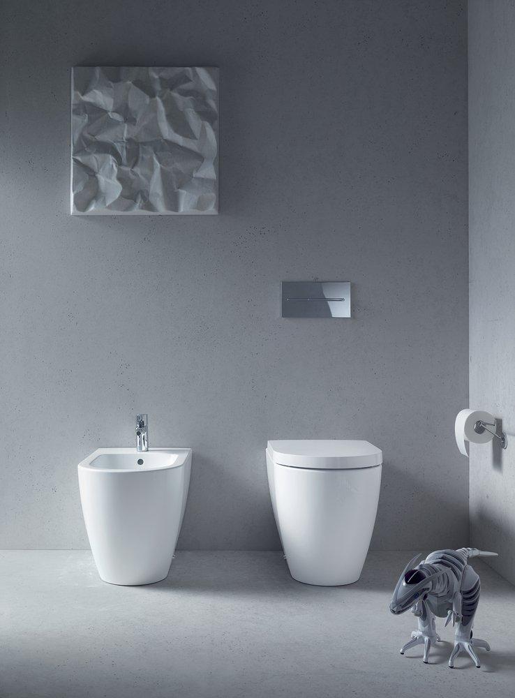Elongated Toilet Bowl in White 