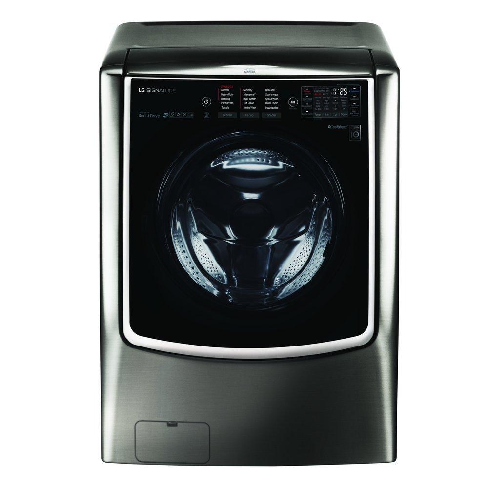 LG Electronics Black Stainless Steel 33-1/16 in. 5.8 cu. ft. Electric Front Load Washer 