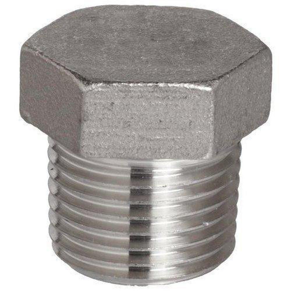 Threaded 316 Stainless Steel Hex Plug 