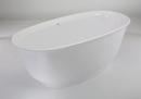 Hydro Systems White 63 x 32 in. 90 gal Hydroluxe Solid Surface Oval Freestanding Bathtub with Center Drain 