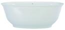 Hydro Systems White 63 x 32 in. 90 gal Hydroluxe Solid Surface Oval Freestanding Bathtub with Center Drain 