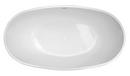 Hydro Systems White 58 x 31 in. 65 gal Hydroluxe Solid Surface Oval Freestanding Bathtub with Center Drain 