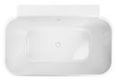 Hydro Systems White 57 x 36 in. Hydroluxe Solid Surface Rectangle Bathtub with Center Drain 