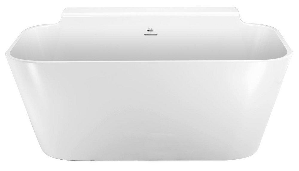 Hydro Systems White 57 x 36 in. Hydroluxe Solid Surface Rectangle Bathtub with Center Drain 