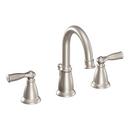 Moen Spot Resist&trade; Brushed Nickel Two Handle Widespread Bathroom Sink Faucet 