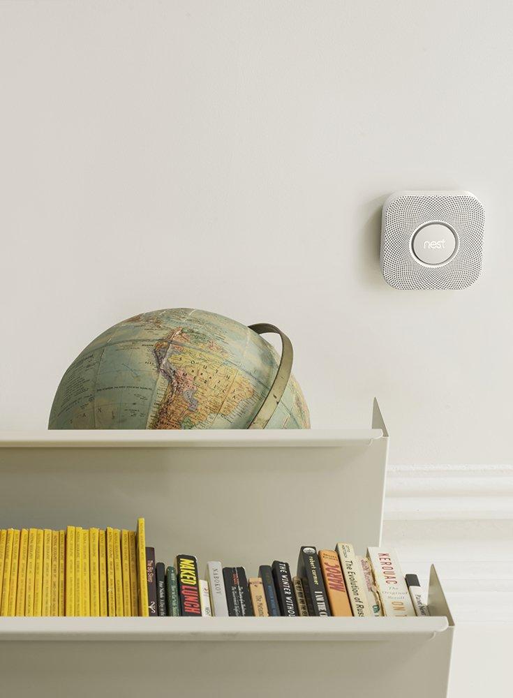 Google White Battery Power Smoke and Carbon Monoxide Combination Alarm 