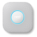 Google White Battery Power Smoke and Carbon Monoxide Combination Alarm 