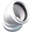 Contech Construction White Gasket Straight and DWV PVC 45 Degree Elbow 