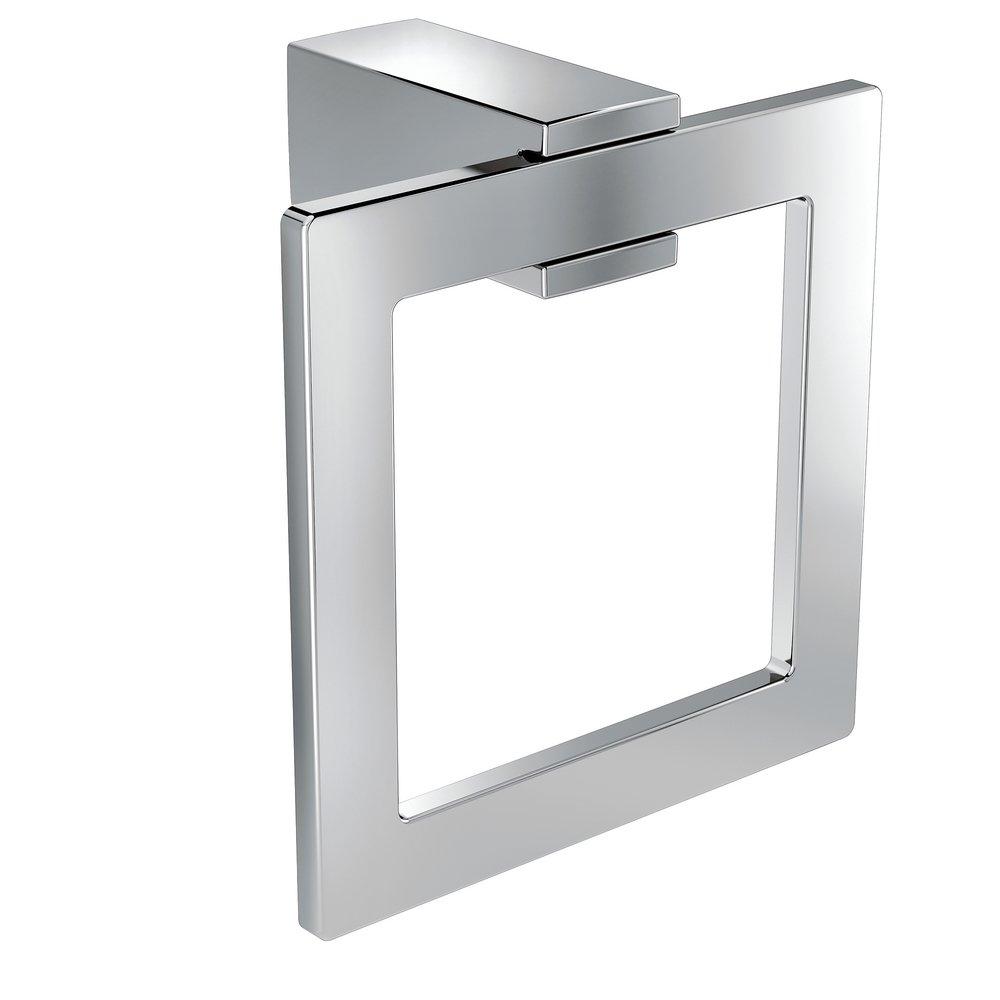 Moen Polished Chrome Square Closed Towel Ring 