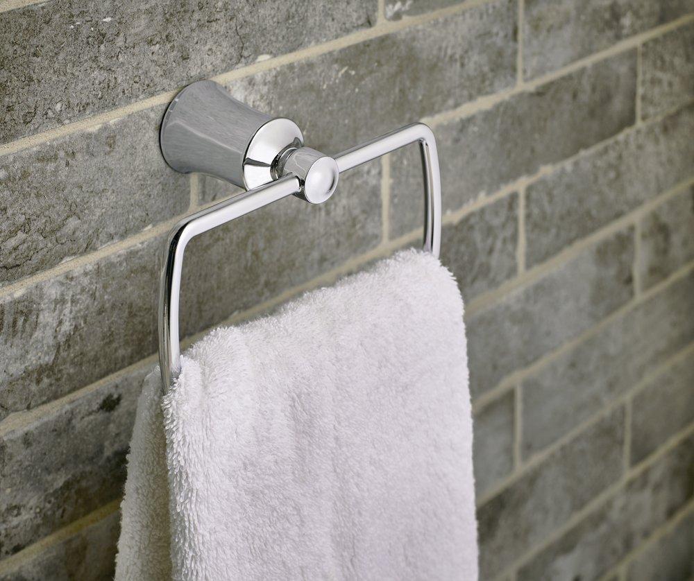 Moen Polished Chrome Rectangular Closed Towel Ring 