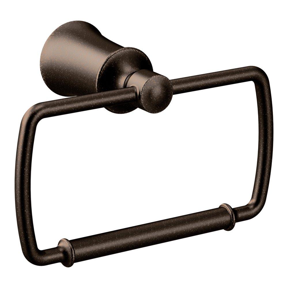 Moen Oil Rubbed Bronze Rectangular Closed Towel Ring 