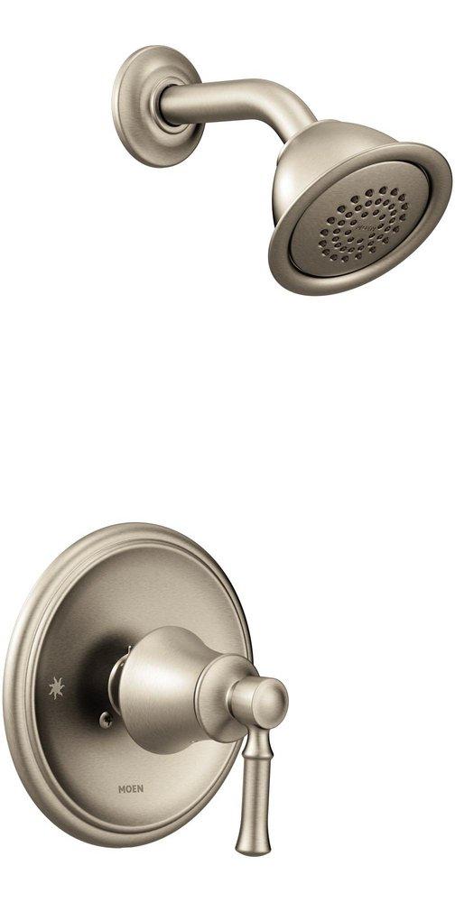 Moen Brushed Nickel Single Handle Single Function Shower Faucet (Trim Only) 