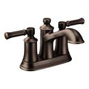 Moen Oil Rubbed Bronze Two Handle Centerset Bathroom Sink Faucet with Pop-Up Drain Assembly 