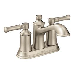 Two Handle Centerset Bathroom Sink Faucet in Brushed Nickel