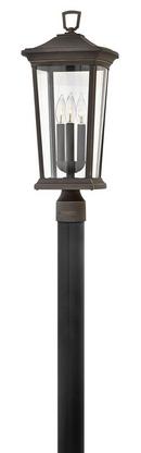 Hinkley Oil Rubbed Bronze 60W 3-Light Candelabra E-12 Incandescent Post and Pier Mount Lantern 