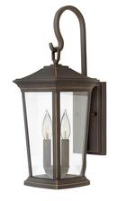 20 in. 60W 2-Light Candelabra E-12 Base Outdoor Wall Sconce in Oil Rubbed Bronze