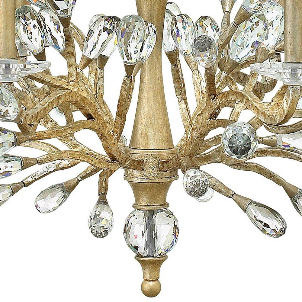 Fredrick Ramond Champagne Gold 60W 9-Light Candelabra E-12 Chandelier 