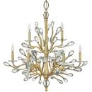 Fredrick Ramond Champagne Gold 60W 9-Light Candelabra E-12 Chandelier 