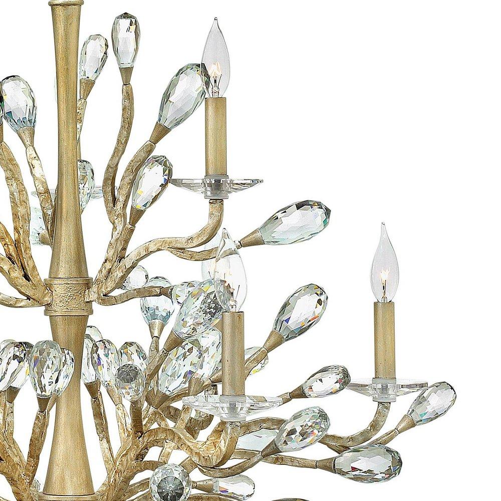 Fredrick Ramond Champagne Gold 60W 9-Light Candelabra E-12 Chandelier 