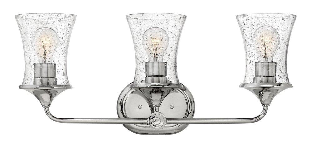 Hinkley Polished Nickel 100W 3-Light Medium E-26 Bath Light 
