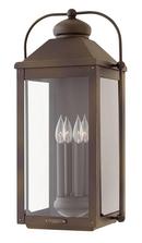 25 in. 60W 4-Light Outdoor Wall Sconce in Light Oiled Bronze