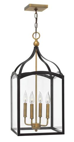 60W 4-Light Chandelier in Bronze