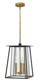 Hinkley Buckeye Bronze/Heritage Brass 60W 3-Light Candelabra E-12 Incandescent Outdoor Pendant 