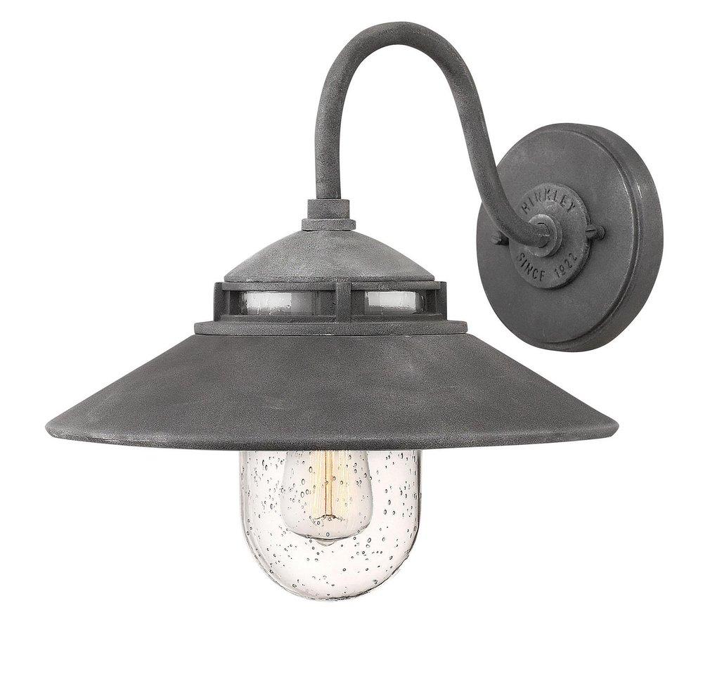 Hinkley Aged Zinc 60W 1-Light Medium E-26 Incandescent Outdoor Wall Sconce 