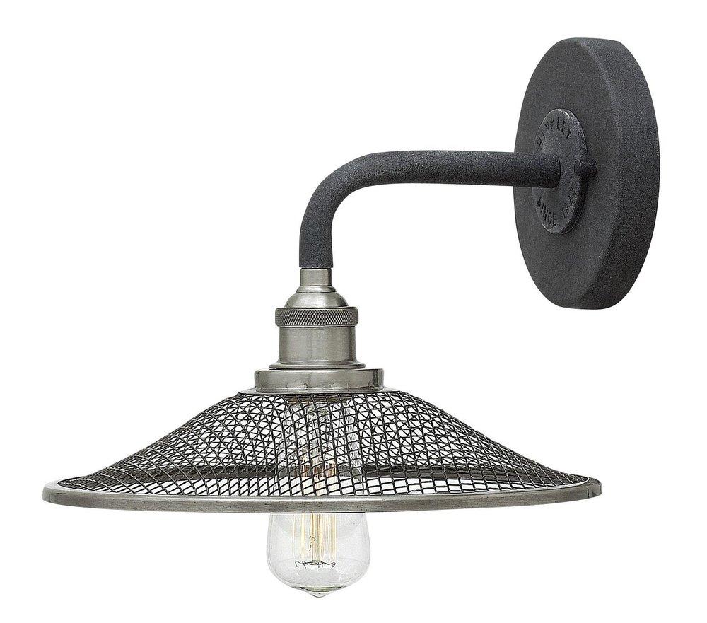 Hinkley Aged Zinc 60W 1-Light Medium E-26 Base Wall Sconce 