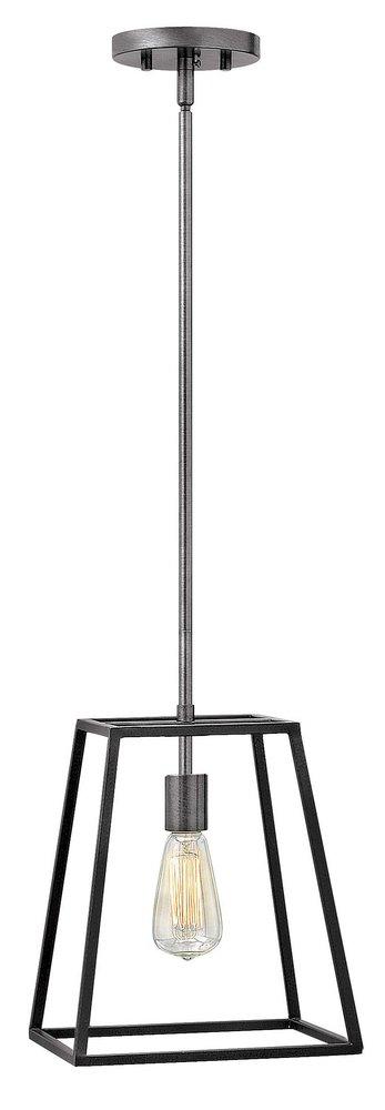 Hinkley Aged Zinc 100W 1-Light Medium E-26 Chandelier 