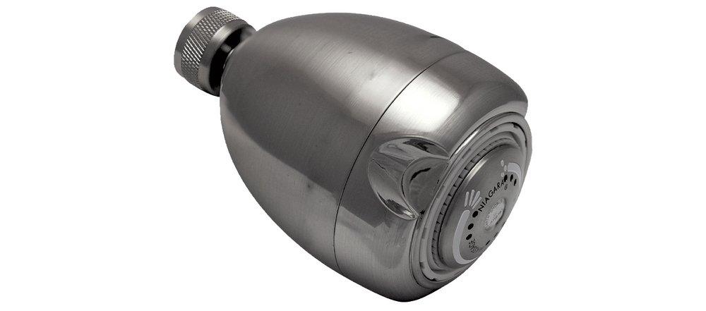 Niagara Brushed Nickel Multi Function Adjustable H2Okinetic&reg;, Full, Jet and Massage Showerhead 