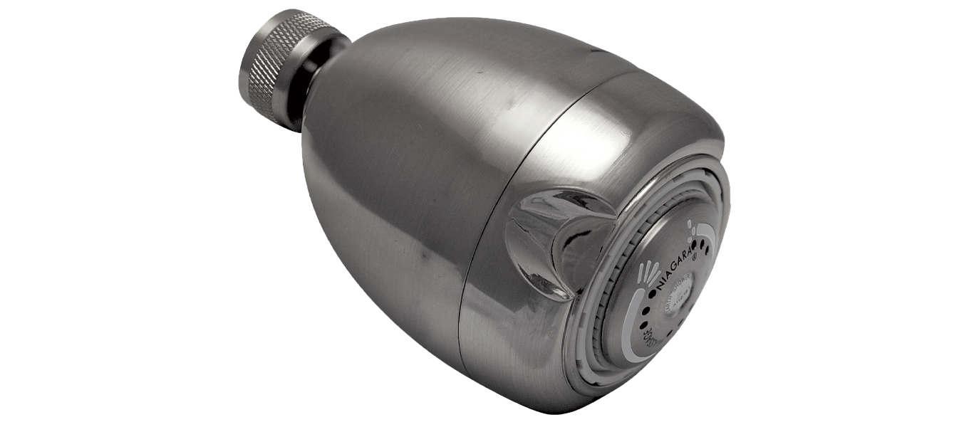 Niagara Brushed Nickel Multi Function Adjustable H2Okinetic&reg;, Full, Jet and Massage Showerhead 