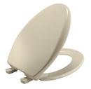 Elongated Closed Front Toilet Seat with Cover in Bone