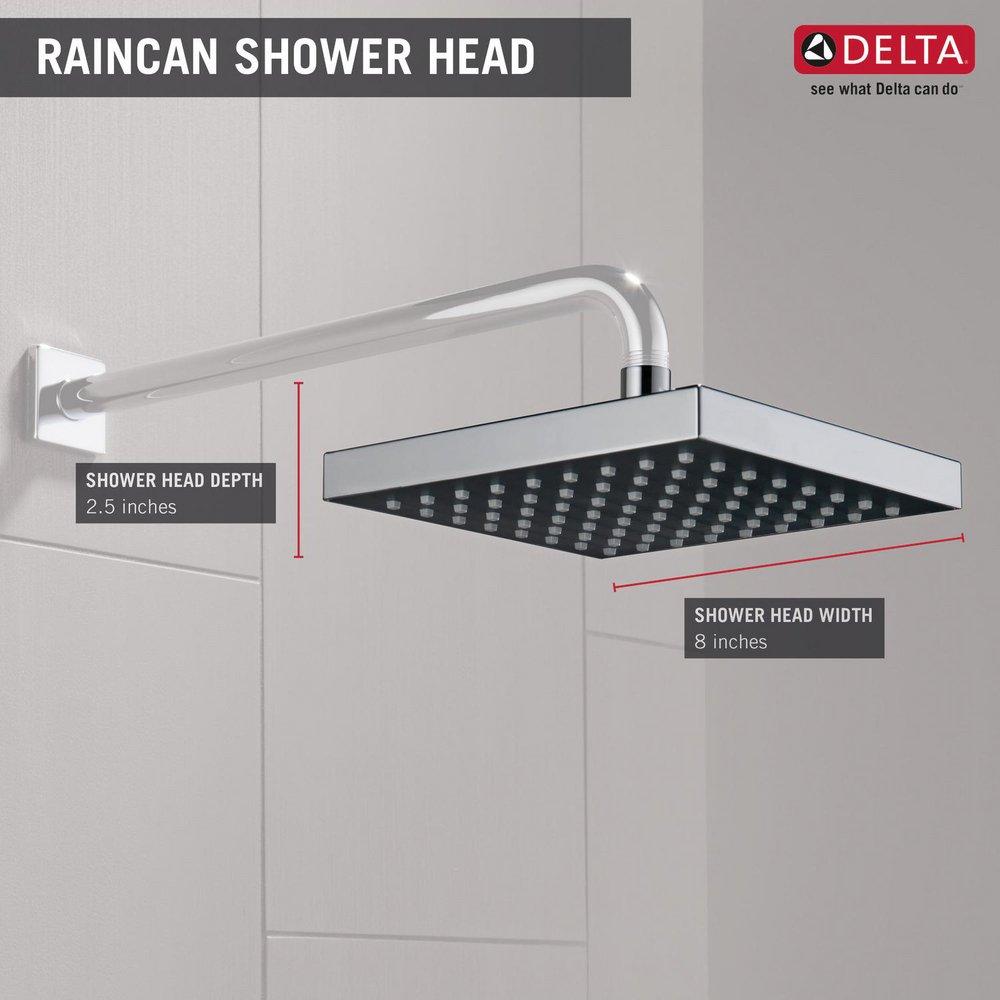 Delta Faucet Brilliance&reg; Stainless Single Function Soft Rain Showerhead 