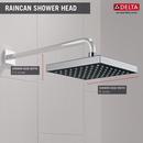 Delta Faucet Brilliance&reg; Stainless Single Function Soft Rain Showerhead 