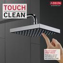 Delta Faucet Brilliance&reg; Stainless Single Function Soft Rain Showerhead 