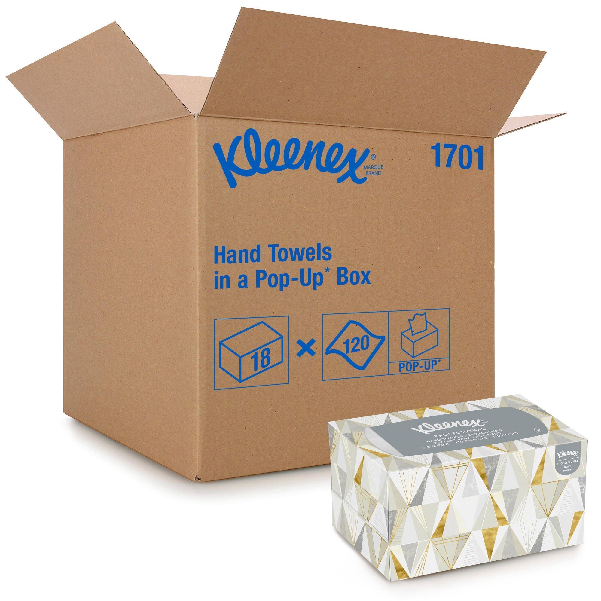 Kleenex&reg; White 9 in. Paper Pop-up Hand Towel in White (Case of 18) 