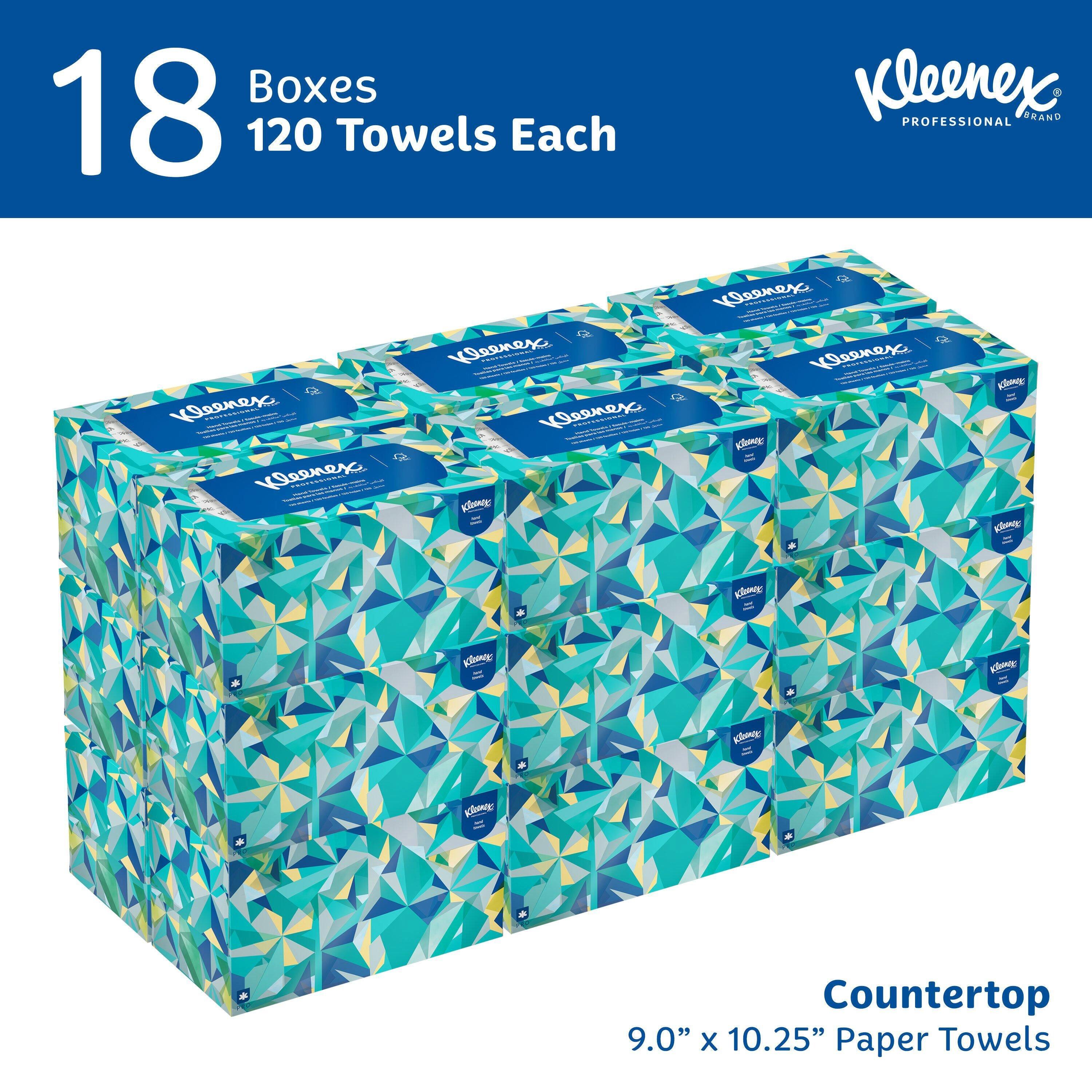 Kleenex&reg; White 9 in. Paper Pop-up Hand Towel in White (Case of 18) 