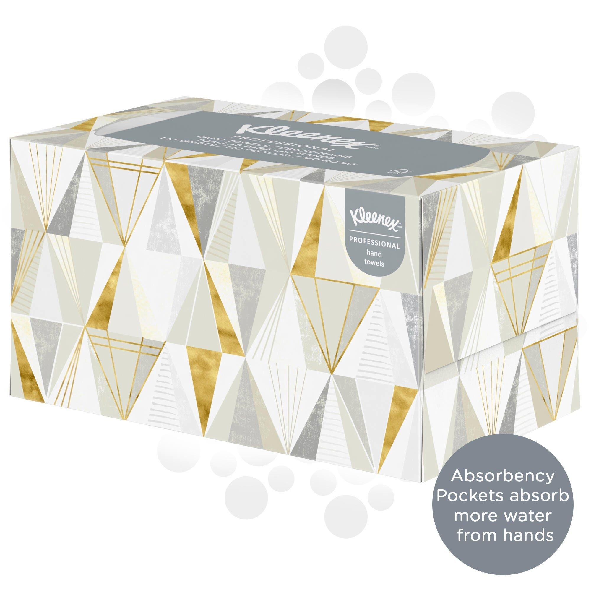 Kleenex&reg; White 9 in. Paper Pop-up Hand Towel in White (Case of 18) 