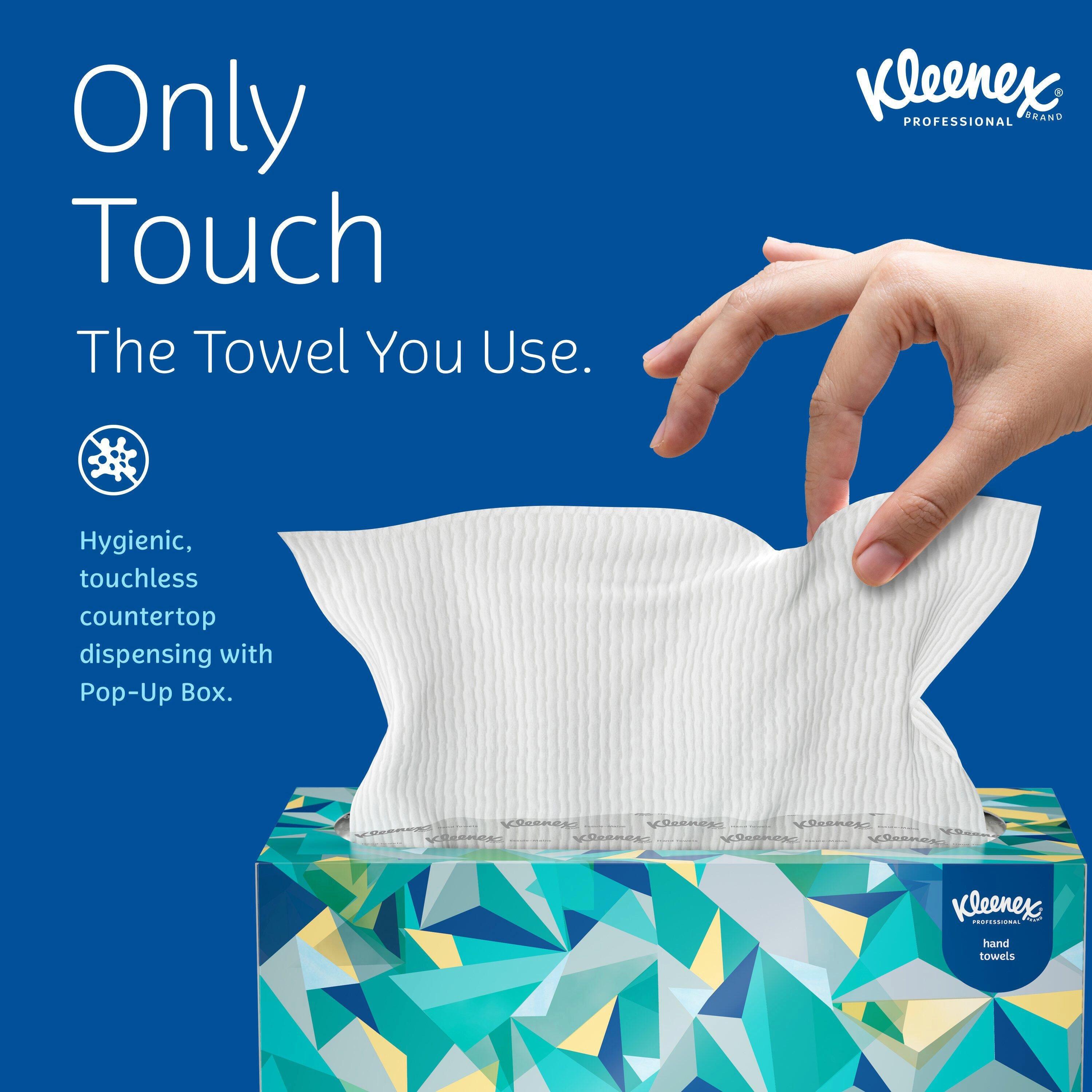 Kleenex&reg; White 9 in. Paper Pop-up Hand Towel in White (Case of 18) 
