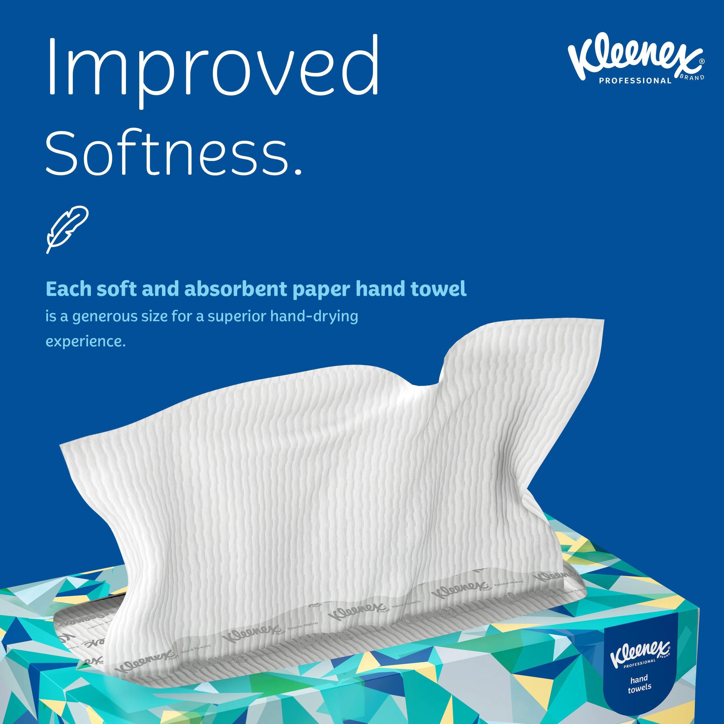 Kleenex&reg; White 9 in. Paper Pop-up Hand Towel in White (Case of 18) 